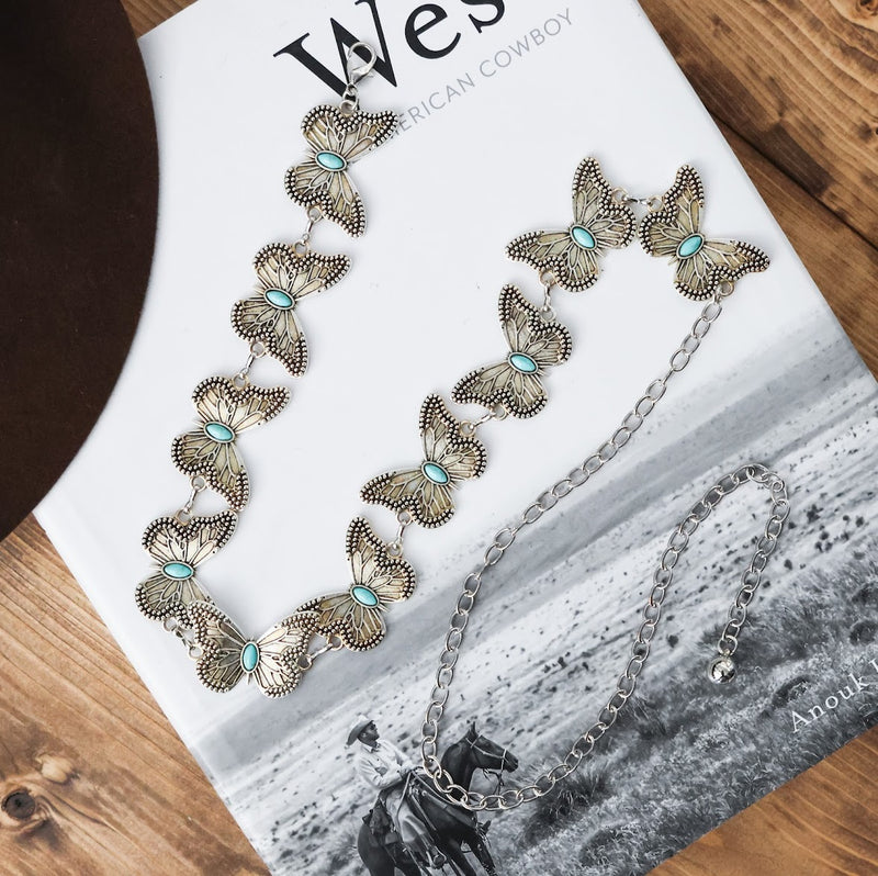 BUTTERFLY CONCHO BELT