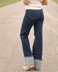 THE KYLAR BOOT STITCH CUFF JEANS