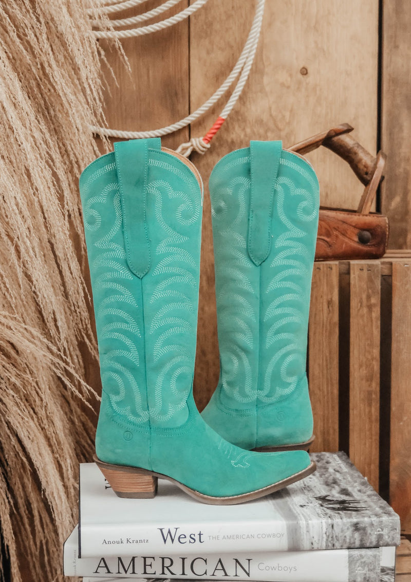 DINGO MOVIN' ON SUEDE GREEN BOOT