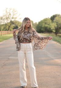 THE KRISTA TOP-BROWN