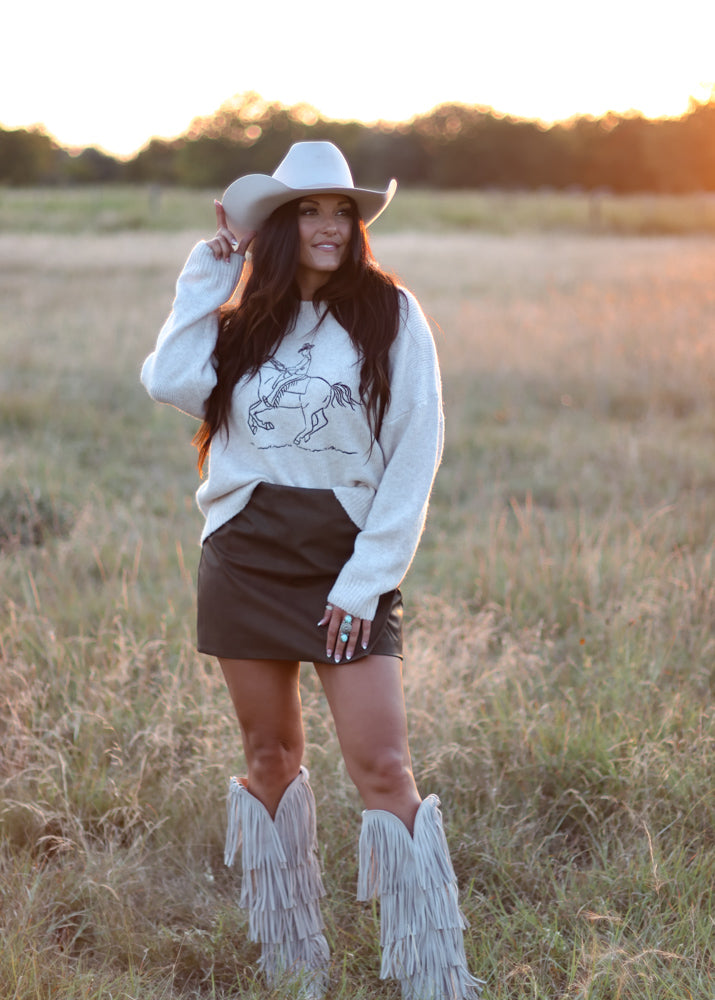 THE BONNIE LEATHER SKORT