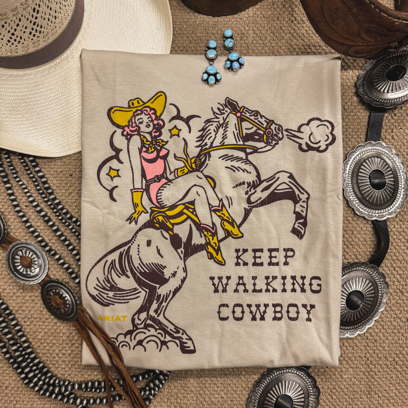 ARIAT KEEP WALKIN' COWBOY TEE