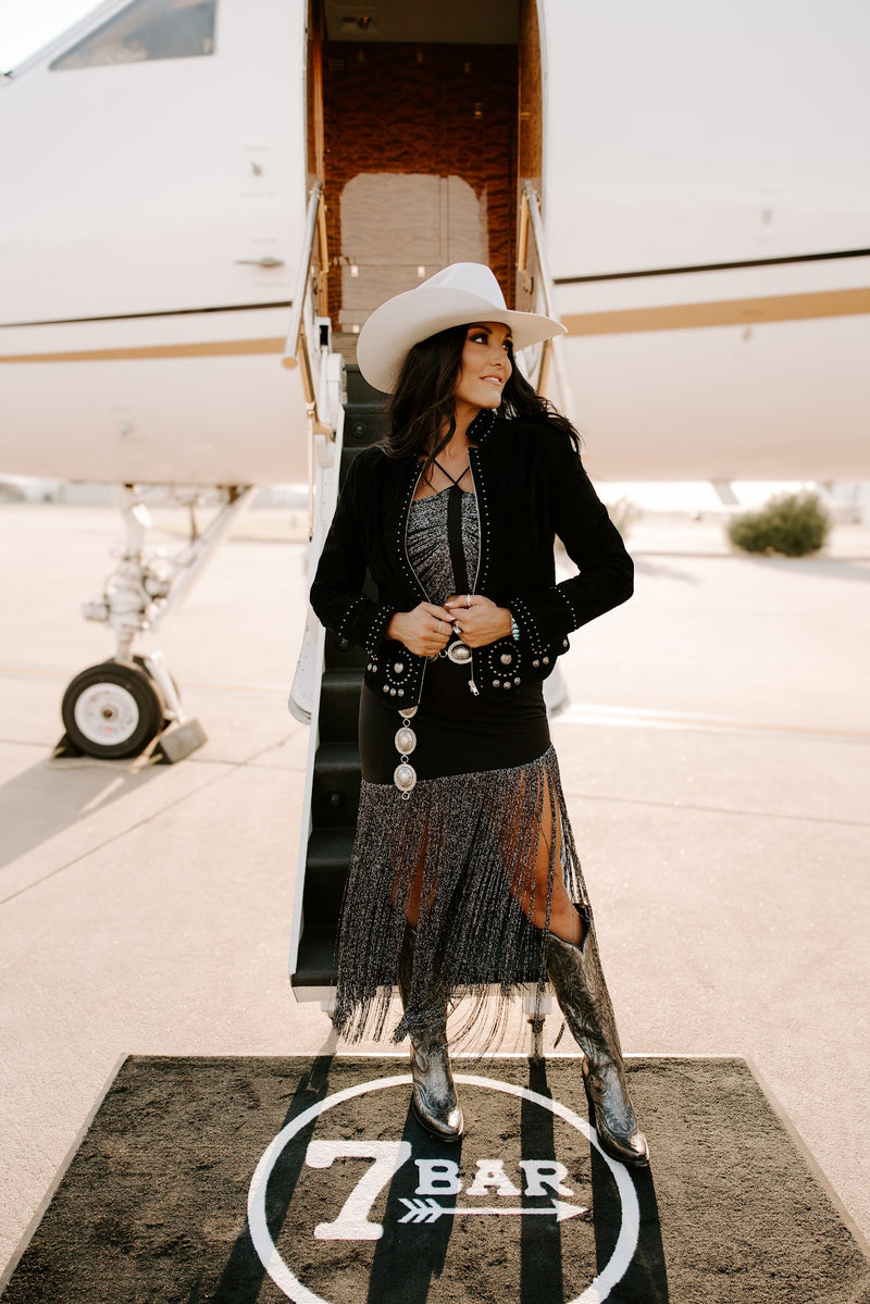 SCULLY SUEDE CONCHO JACKET