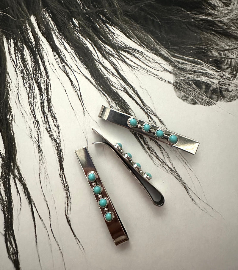 TURQUOISE TIE CLIP