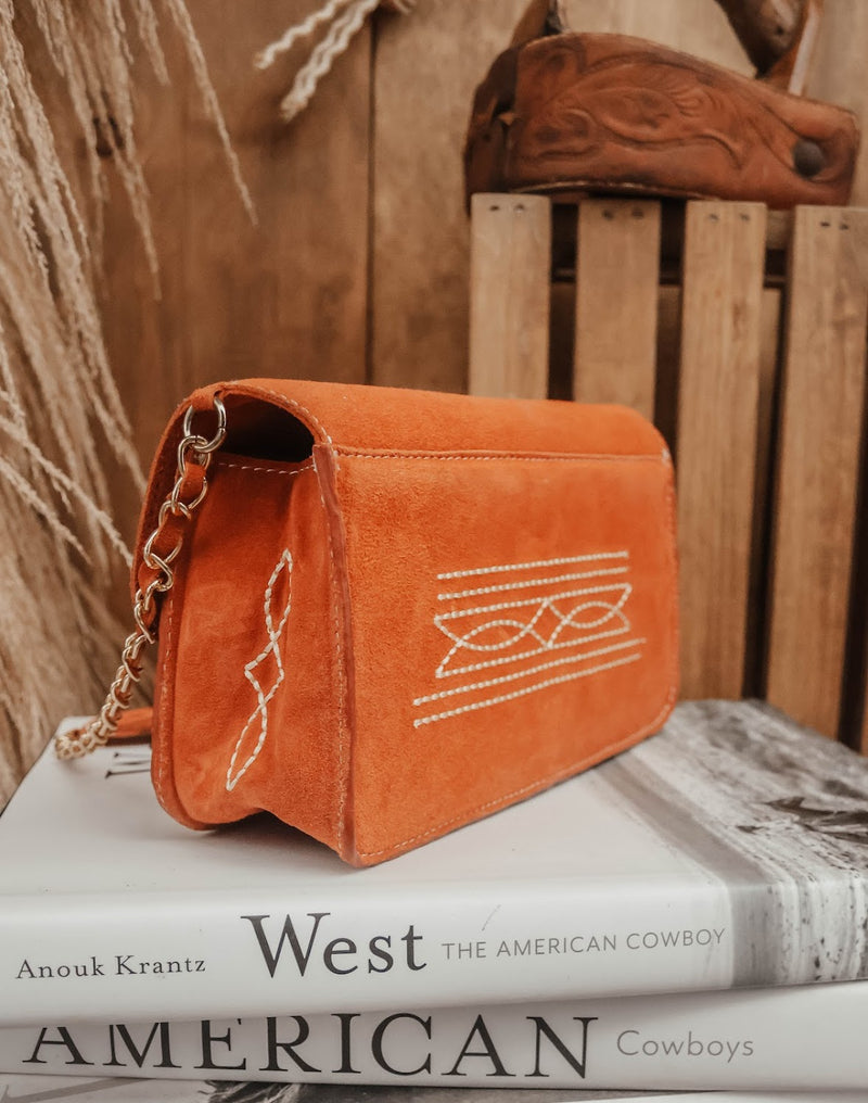 THE JEANE CLUTCH-RUST