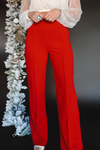 THE DARBY FLARE TROUSER-RED