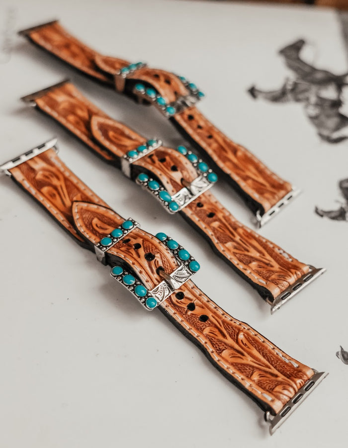 DOUBLE J SADDLERY TOOLED WATCH BAND