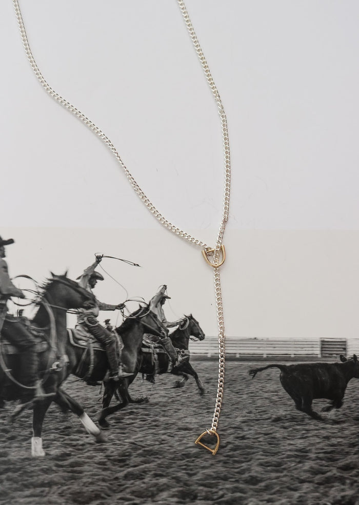 THE TALLA LARIAT SNAFFLE NECKLACE