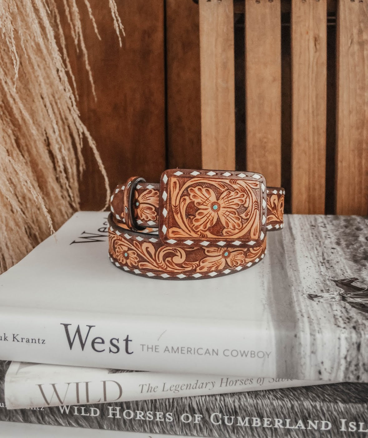 THE FALLEN TOOLED BELT-TURQUOISE