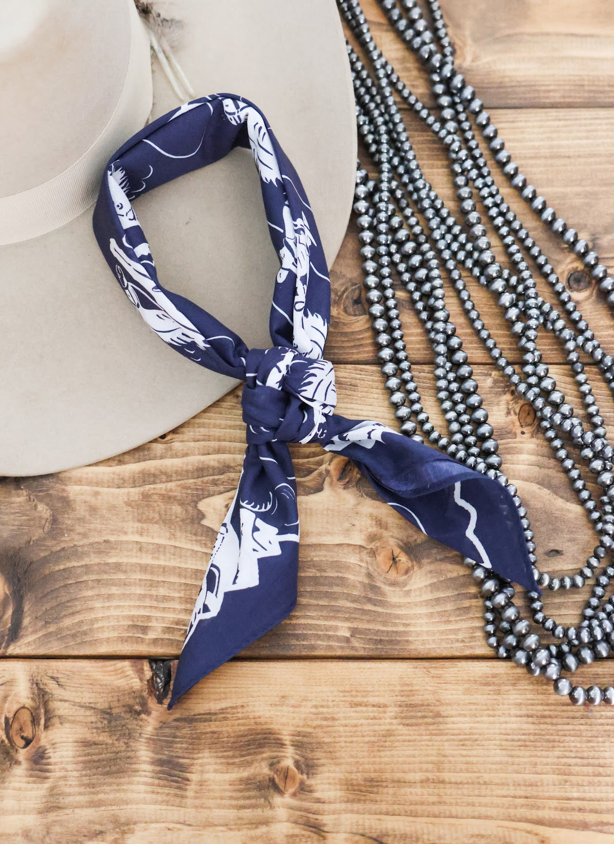 NAVY BRONC BANDANA