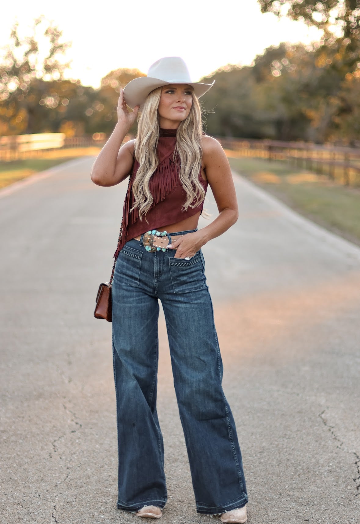 THE AMBER FRINGE TOP