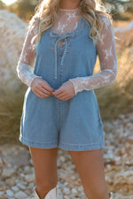 THE SHERYL DENIM ROMPER