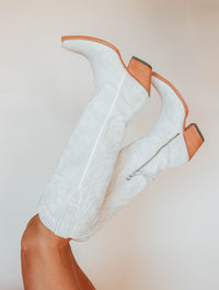 ARIAT LARAMIE SUEDE BOOT - WHITE