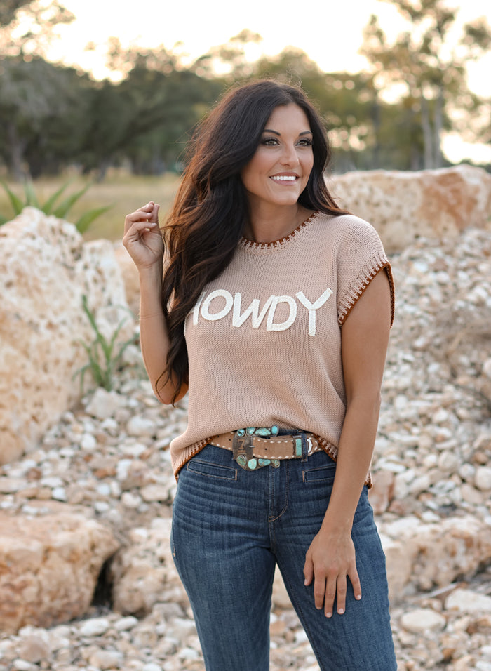 THE HOWDY STITCH SWEATER TOP