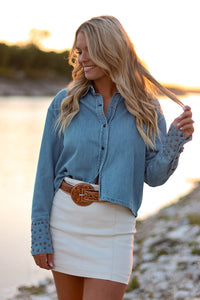 THE DENIM TRAILS TOP