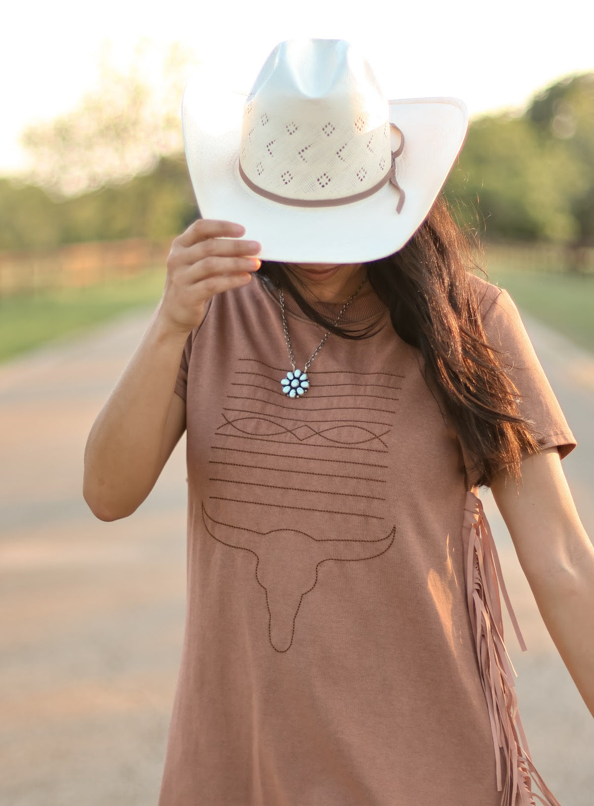 THE BOOT STITCH FRINGE DRESS