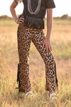 GIRL'S AMBER LEOPARD FLARE PANTS