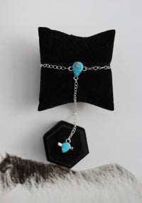 THE LORENA HAND CHAIN - TURQUOISE