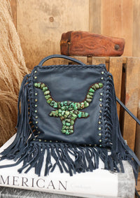 THE KURTMEN LONGHORN CROSSBODY-NAVY