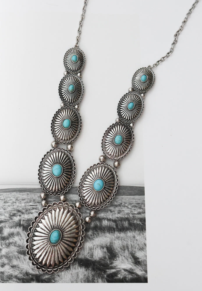 WESTERN CONCHO NECKLACE SET