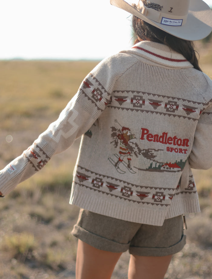 PENDLETON ALPINE LAMBSWOOL ZIP-UP CARDIGAN