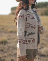 PENDLETON ALPINE LAMBSWOOL ZIP-UP CARDIGAN