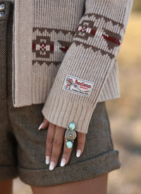 PENDLETON ALPINE LAMBSWOOL ZIP-UP CARDIGAN