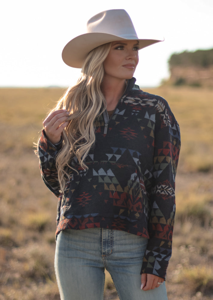 PENDLETON AZTEC HALF-ZIP PULLOVER