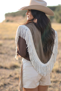 SILVERADO REPURPOSED BLAZER SHAWL