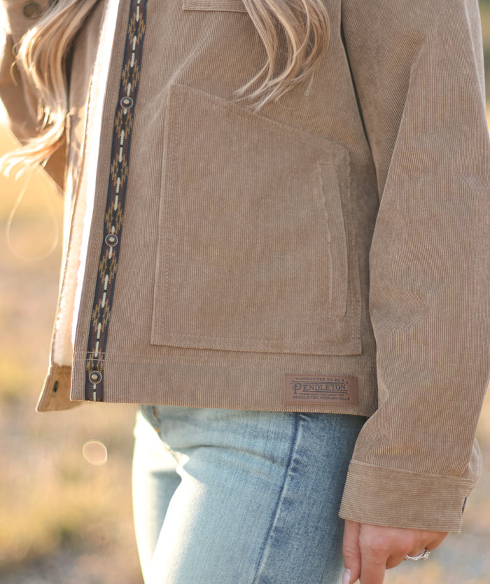 PENDLETON WIND RIVER CORDUROY JACKET- TAN