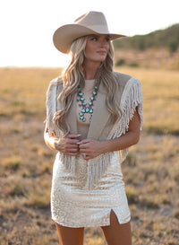 SILVERADO REPURPOSED BLAZER SHAWL