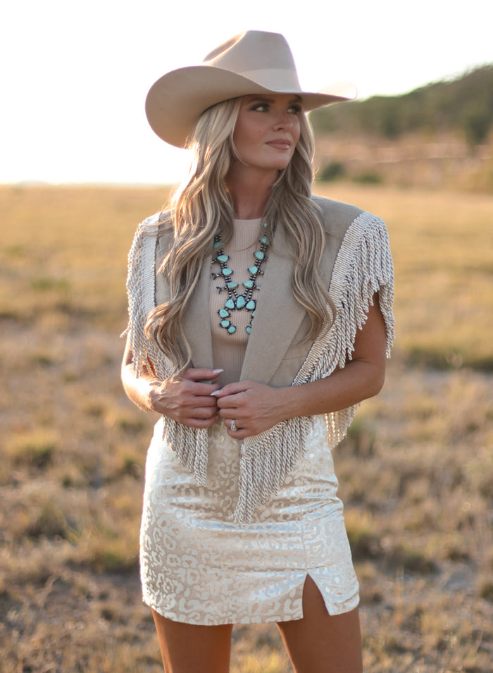SILVERADO REPURPOSED BLAZER SHAWL