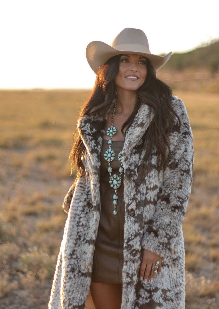 PANHANDLE SLIM SNAKESKIN FUR COAT