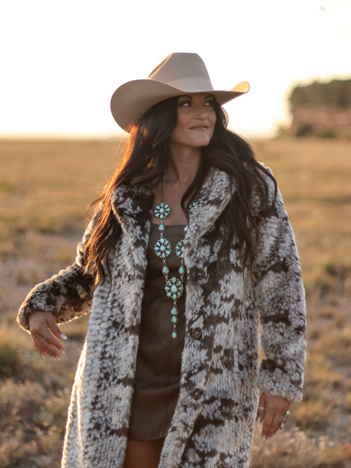 PANHANDLE SLIM SNAKESKIN FUR COAT