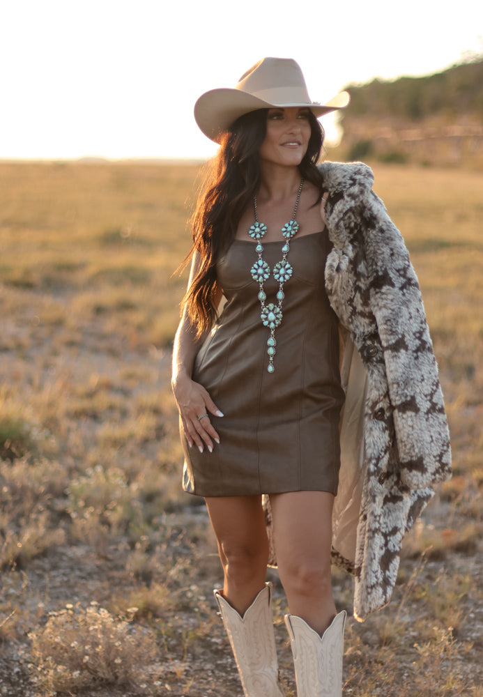 PANHANDLE SLIM SNAKESKIN FUR COAT