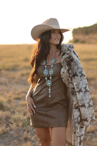 PANHANDLE SLIM SNAKESKIN FUR COAT