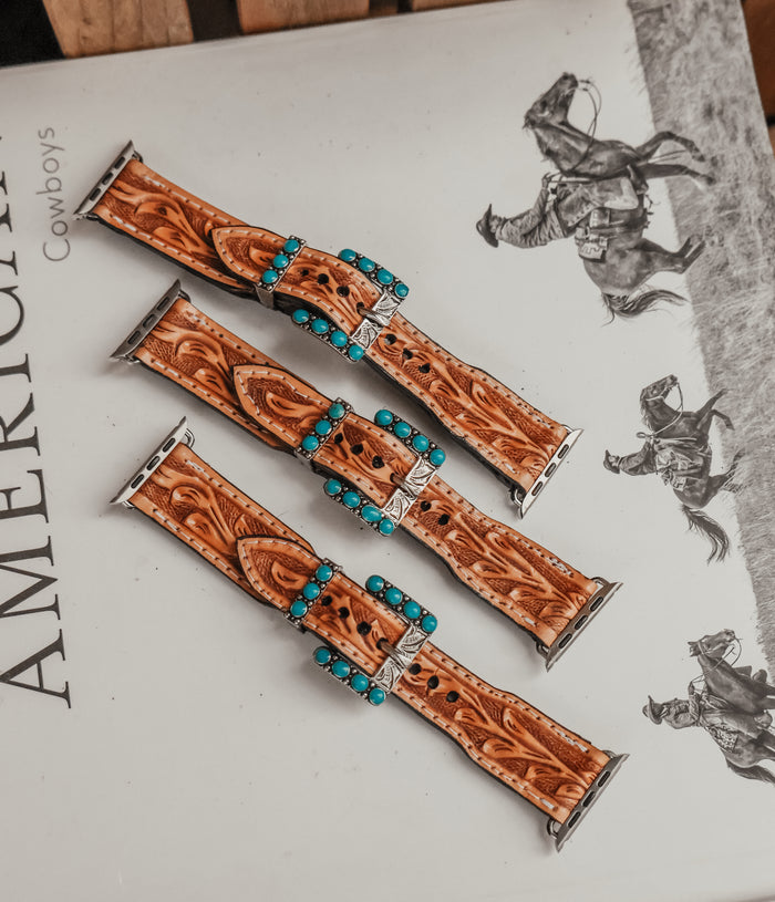 DOUBLE J SADDLERY TOOLED WATCH BAND