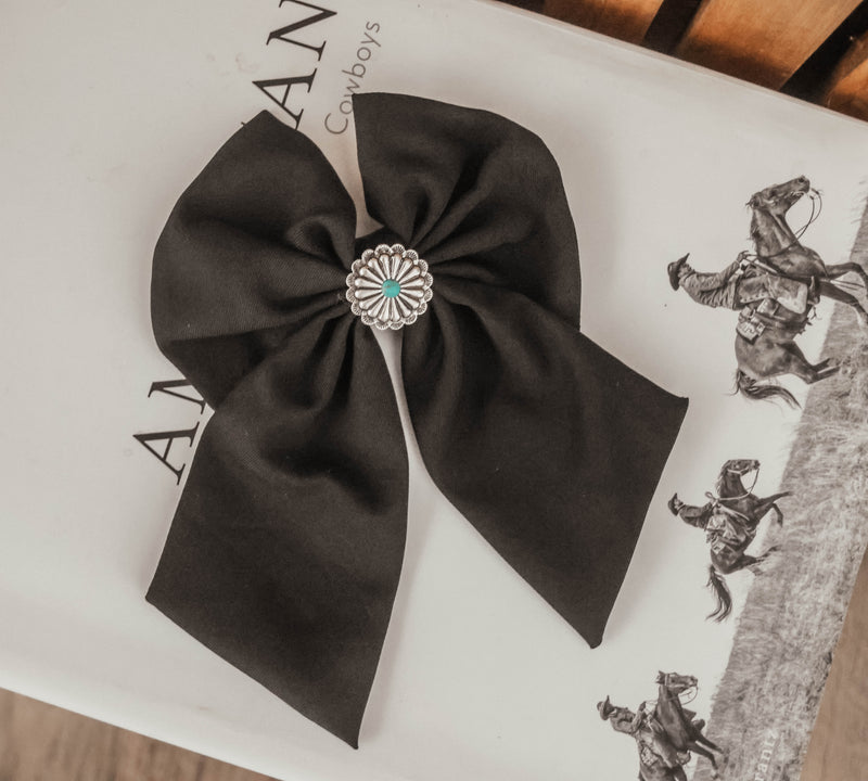 THE PENELOPE HAIR BOW - BLACK