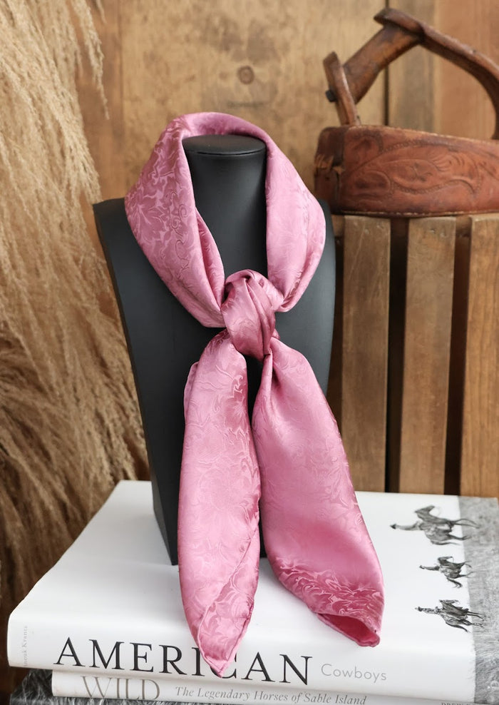 JACQUARD WINE SILK WILD RAG