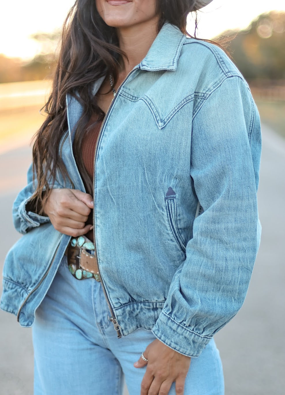 THE CHEYENNE DENIM BOMBER JACKET