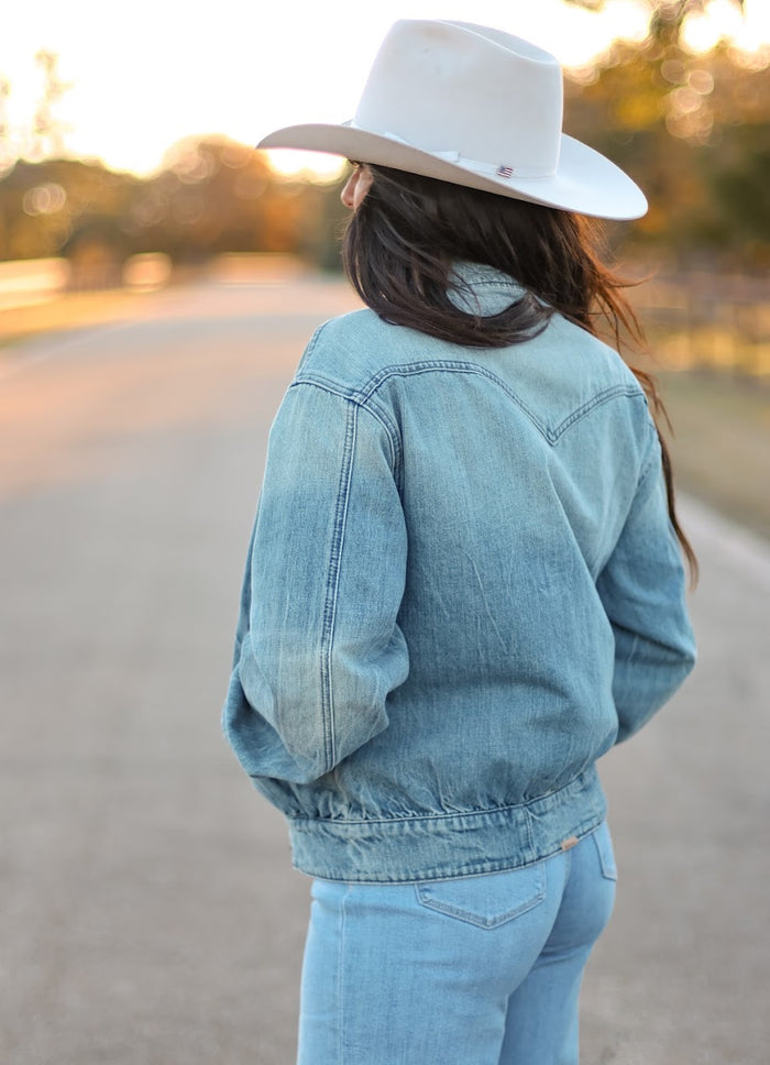 THE CHEYENNE DENIM BOMBER JACKET