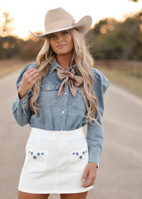 THE HUDSON DENIM TOP
