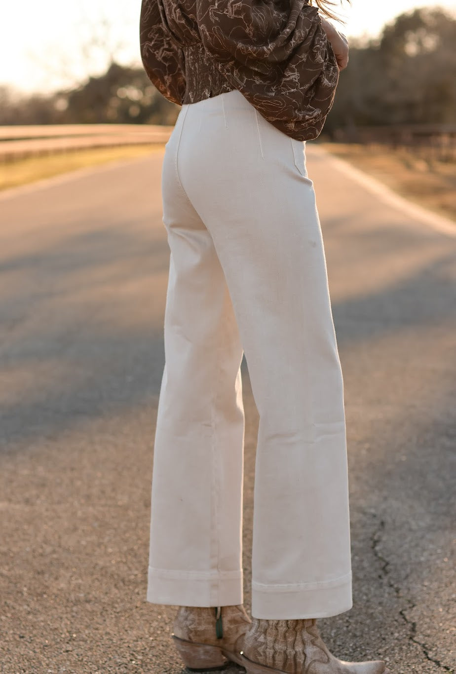 THE LINCOLN PANTS-IVORY