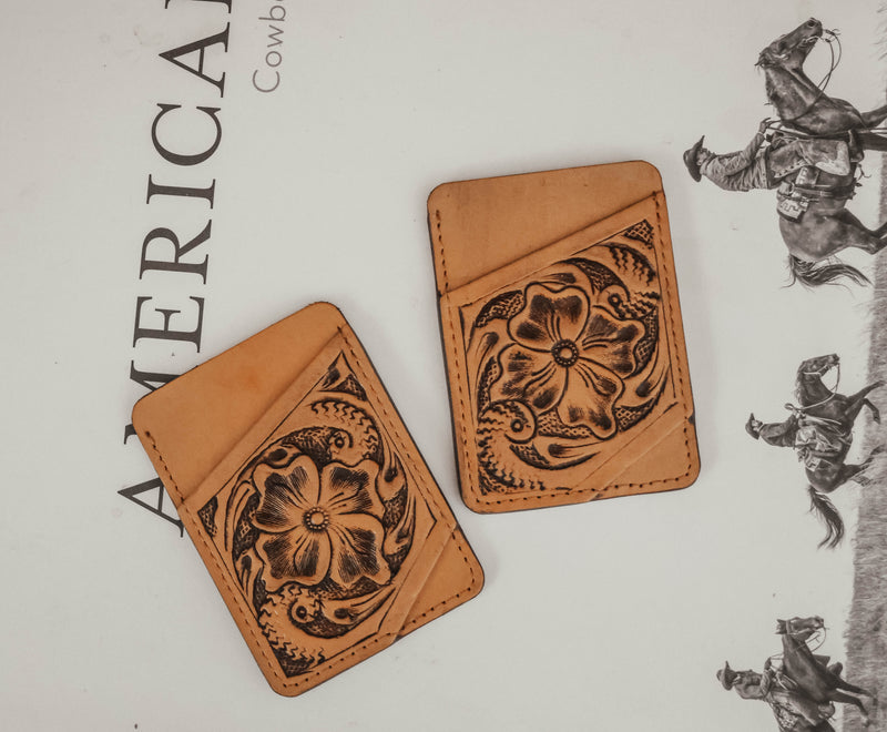 HAND-TOOLED CARD HOLDER