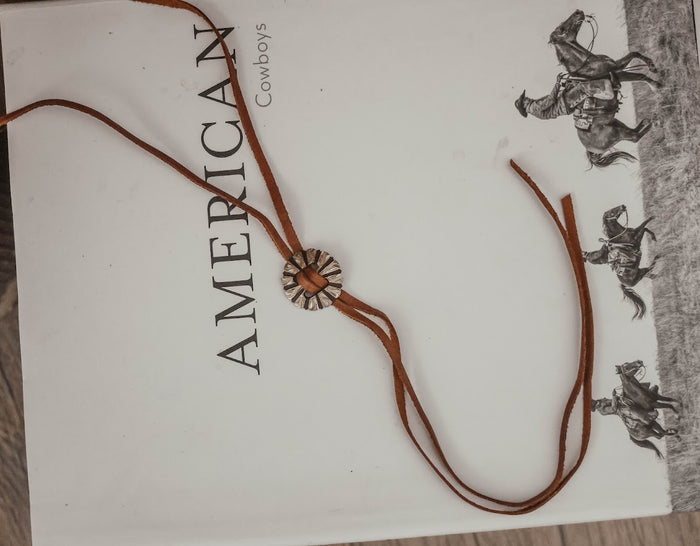 DOUBLE J SADDLERY CHOCOLATE ELK SKIN NECKLACE