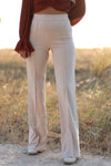 THE DARBY FLARE TROUSERS - CREAM