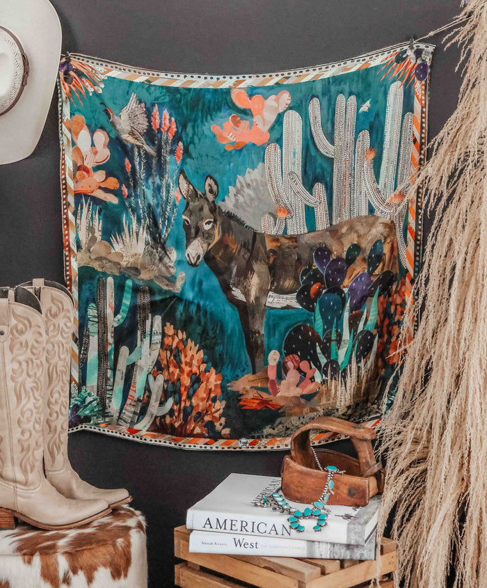 BURRO COUNTRY SILK WILD RAG- 35"