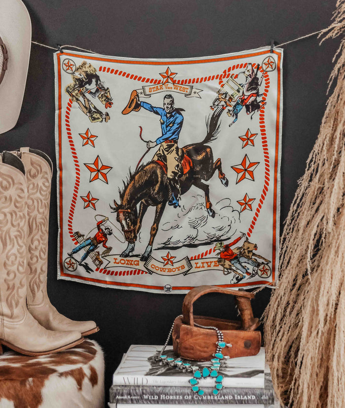 STAR OF THE WEST SILK WILD RAG- 26"