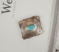 RUSTIC SILVER STAMPED BUCKLE