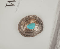 RUSTIC SILVER STAMPED BUCKLE